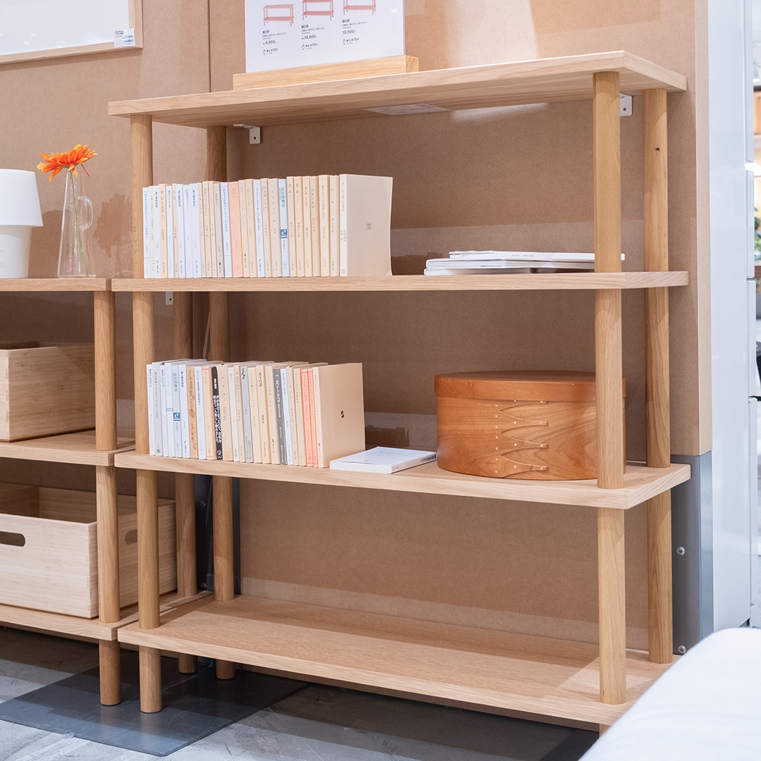 アルパーク】手軽に組み立てられる木製シェルフが入荷しました